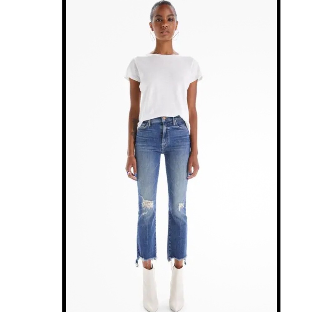Mother The Insider Crop Step Chew size 27 boho minimalist designer flattering